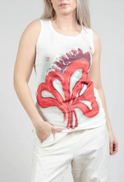 Rundholz Mainline Tops^Printed Vest in Spec Handpaint