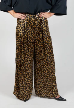 Beatrice B Co-ords & Suits^Printed Wide Leg Trousers in Black