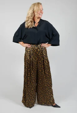 Beatrice B Co-ords & Suits^Printed Wide Leg Trousers in Black