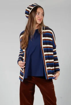 Mama B Cardigans^Pula Stripe Cardigan in Cannella