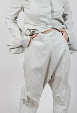 Rundholz Mainline Trousers^Pull On Drop Crotch Trousers in Moon