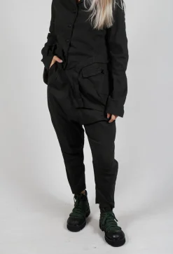 Rundholz Black Label Trousers^Pull On Drop Crotch Trousers in Jungle Stripe