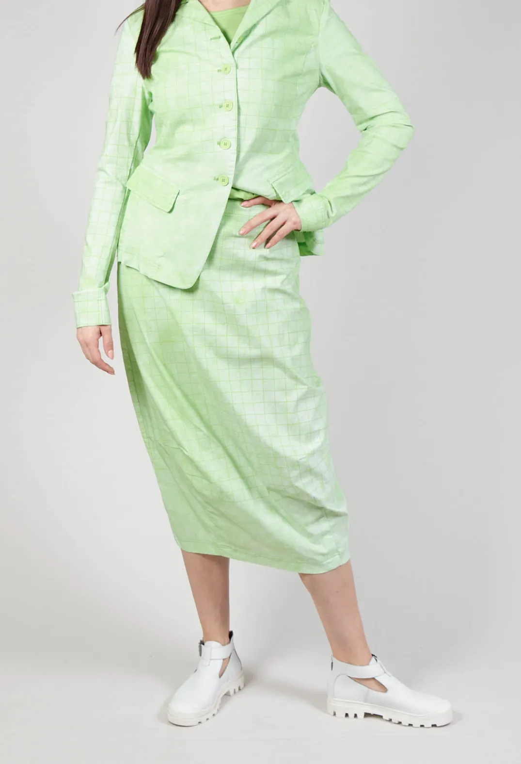 Rundholz Black Label Skirts^Pull On Fitted Skirt in Lime Print