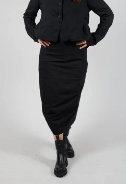 Rundholz Black Label Skirts^Pull On Longline Pencil Skirt in Black