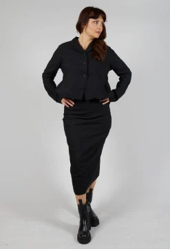 Rundholz Black Label Skirts^Pull On Longline Pencil Skirt in Black