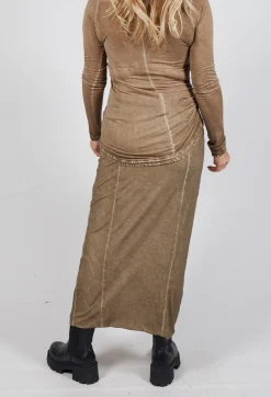 Rundholz Mainline Skirts^Pull on Midi Skirt in Camel Cloud