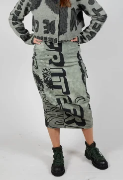 Rundholz Black Label Skirts^Pull On Pencil Skirt in Defender Big Print