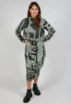 Rundholz Black Label Skirts^Pull On Pencil Skirt in Defender Big Print