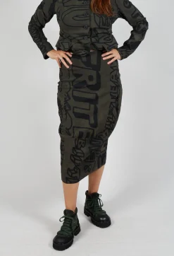 Rundholz Black Label Skirts^Pull On Pencil Skirt in Jungle Big Print