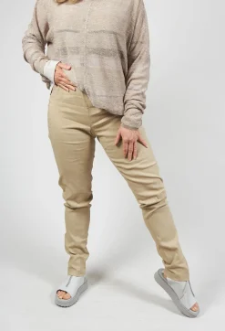 Sarah Pacini Leggings^Pull On Pinstripe Leggings in Beige