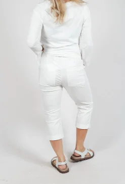 Rundholz Black Label Trousers^Pull On Pleat Front Trousers in Offwhite