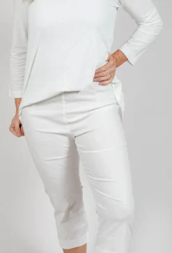 Rundholz Black Label Trousers^Pull On Pleat Front Trousers in Offwhite