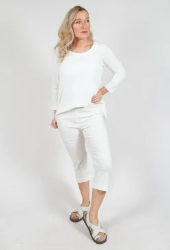 Rundholz Black Label Trousers^Pull On Pleat Front Trousers in Offwhite