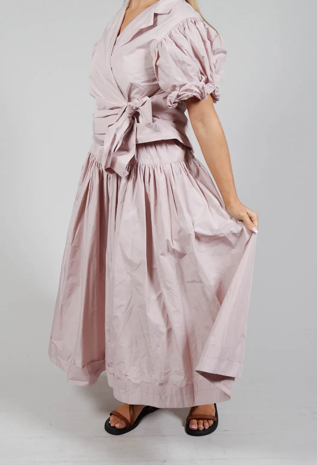 Les Filles d'Ailleurs Skirts^Pull on Pleated Skirt in Pink