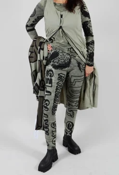 Rundholz Black Label Trousers^Pull On Skinny Trousers in Defender Big Print