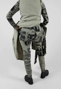 Rundholz Black Label Trousers^Pull On Skinny Trousers in Defender Big Print