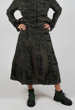 Rundholz Black Label Skirts^Pull On Skirt in Jungle Big Print