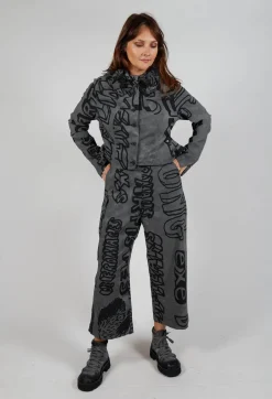 Rundholz Black Label Trousers^Pull On Straight Leg Trousers in Rock Big Print