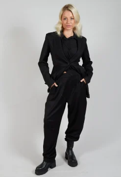 La Haine Trousers^Pull On Trousers in Black Print