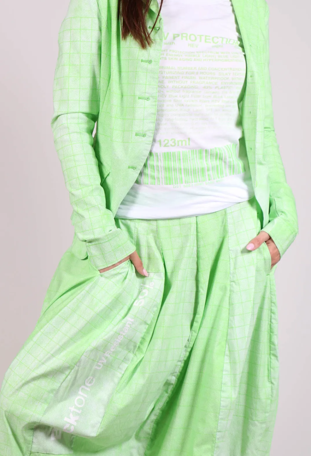 Rundholz Black Label Skirts^Pull On Tulip Skirt in Placed Lime Print
