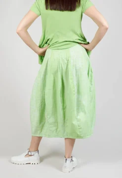 Rundholz Black Label Skirts^Pull On Tulip Skirt in Placed Lime Print