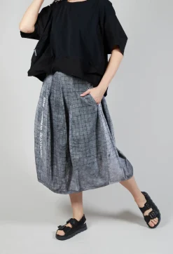 Rundholz Black Label Skirts^Pull On Tulip Skirt in Placed Black Print