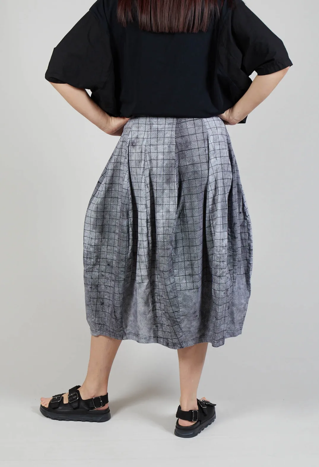 Rundholz Black Label Skirts^Pull On Tulip Skirt in Placed Black Print