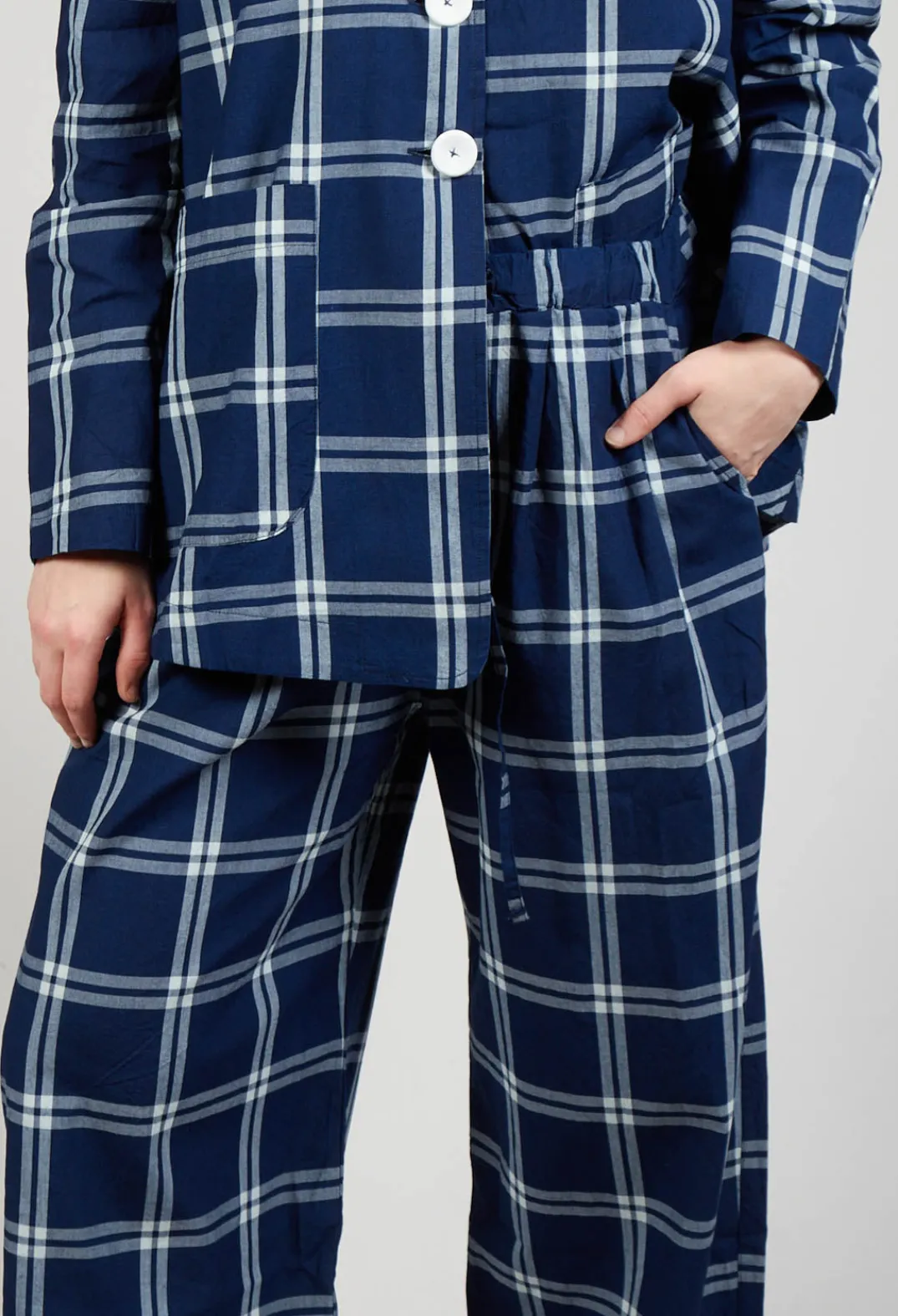 Amici Trousers^Pull String Waist Trousers in Indigo