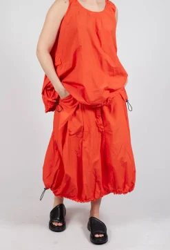 Rundholz Dip Skirts^Pull Toggle Hemline Skirt in Mandarine