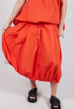 Rundholz Dip Skirts^Pull Toggle Hemline Skirt in Mandarine