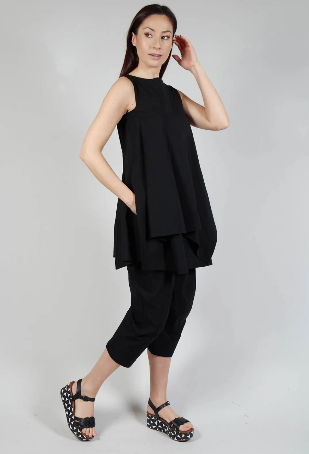 Ixos Tops^Pulp Fiction Tunic Top in Black