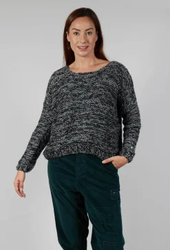 Umit Unal Knitwear|Jumpers^Purl Knit Scoop Neck Jumper in Original Grey
