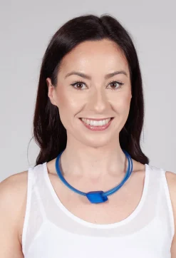 Bender Schmuck Necklaces^PVC Choker with Resin Square Bead in Blue