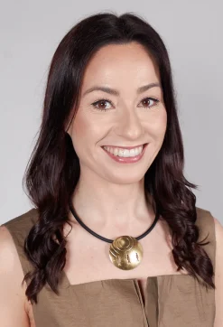 Bender Schmuck Necklaces^PVC Necklace with Brass Pendant in Black