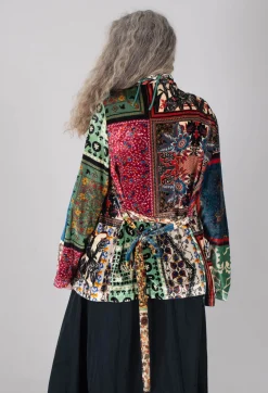 Sfizio Shirts & Blouses^Pyjama Shirt in Patchwork Foulard Print