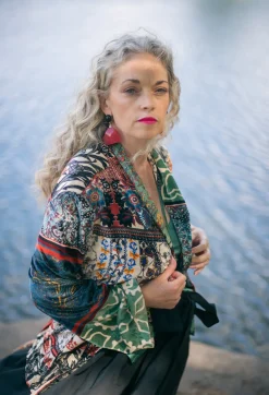 Sfizio Shirts & Blouses^Pyjama Shirt in Patchwork Foulard Print