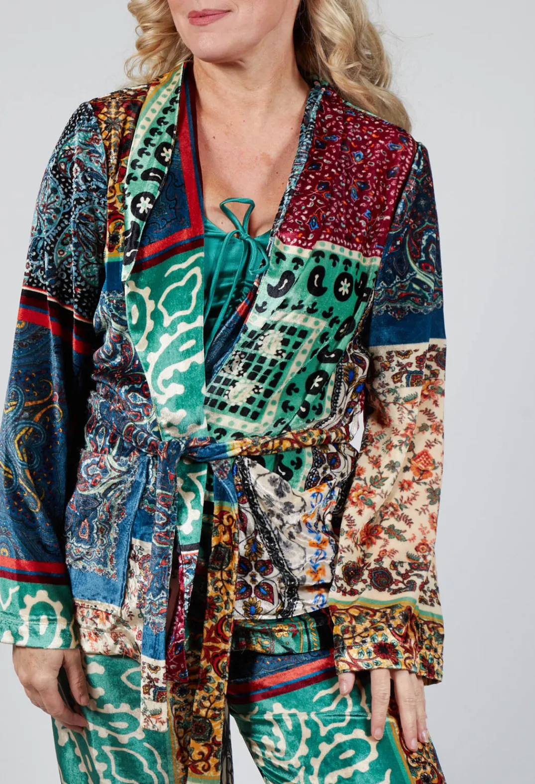 Sfizio Shirts & Blouses^Pyjama Shirt in Patchwork Foulard Print