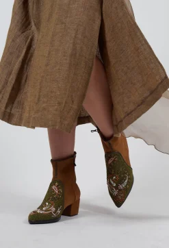 Meher Kakalia Boots^Queen Phyllis Boot in Suede Spice Olive