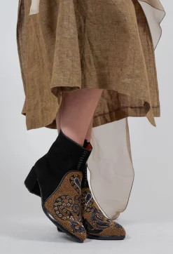 Meher Kakalia Boots^Queen Phyllis Boot in Suede Black Beige