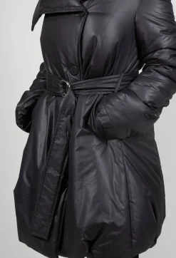 Xenia Design Coats^Quilted Coat Vint with High Neck In Black
