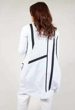 IXOS Coats^Quilted Coat with Zip Front in Bianco