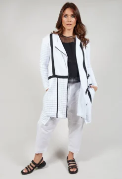 IXOS Coats^Quilted Coat with Zip Front in Bianco