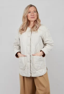 Urban Code Jackets^Quilted Jacket In Bone and Caramel