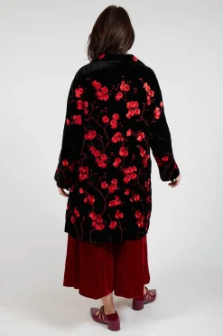Bianco Levrin Coats^Raimonda Coat in Cherry Black