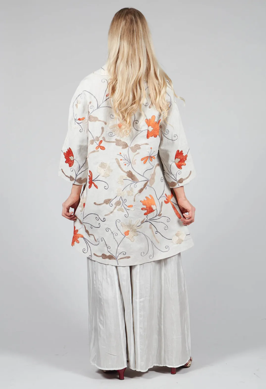 Bianco Levrin Coats^Raimonda Flame Emb Coat in Pepper