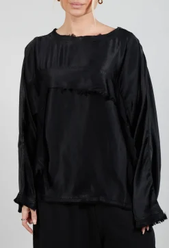 La Vaca Loca Tops^Raj Dia Top in Black