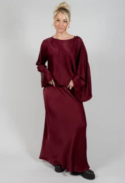 La Vaca Loca Skirts^Raj Sicilia Skirt in Smoky Red