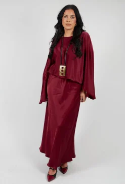 La Vaca Loca Skirts^Raj Sicilia Skirt in Smoky Red
