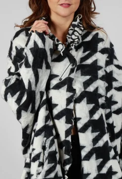 Rundholz Mainline Cardigans^Raw Edge Cardigan in Black Bone Jacquard