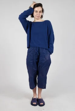 Rundholz Dip Jumpers^Raw Hem Boat Neckline Jumper in Ocean